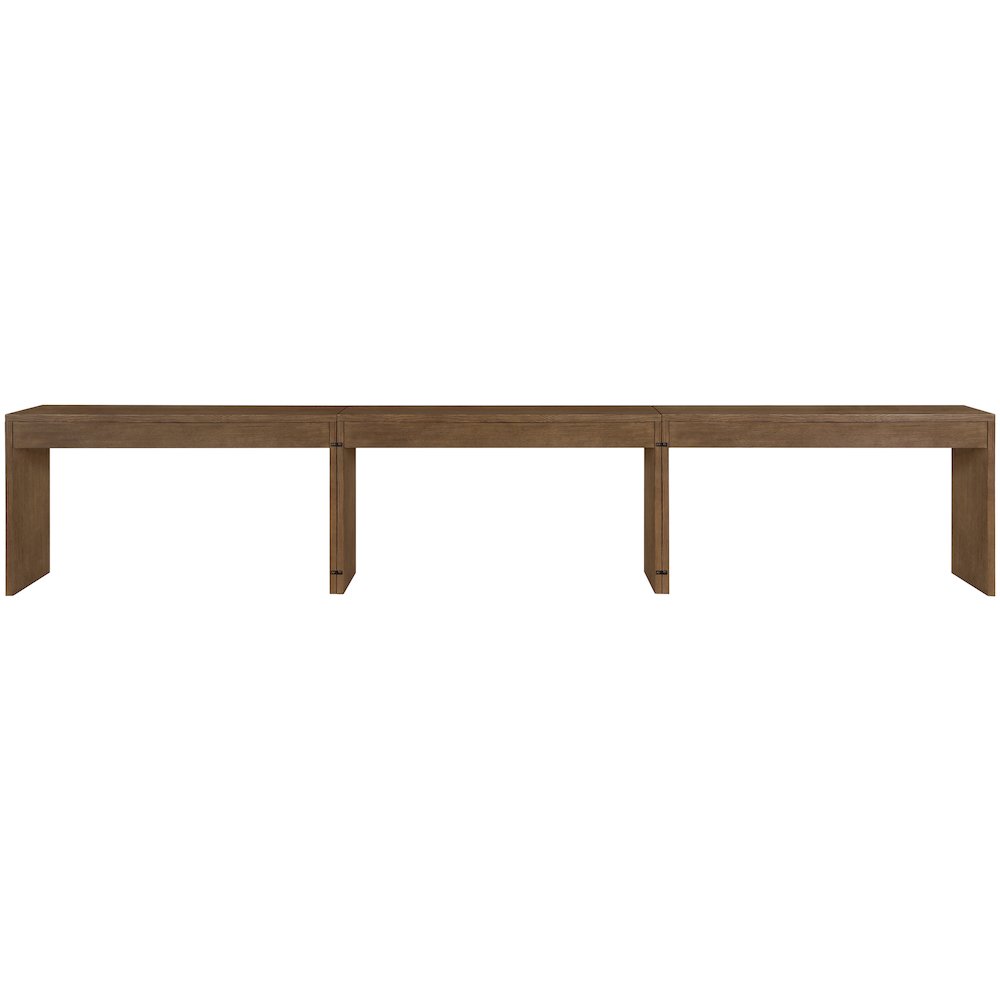 Avro Brown Solid Wood And Oak Veneer 3pc. Desk. Picture 5