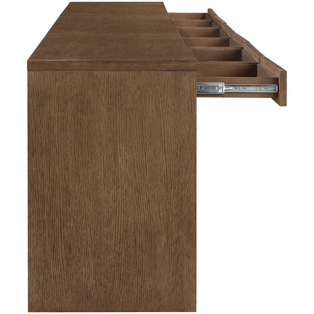 Avro Brown Solid Wood And Oak Veneer 3pc. Desk. Picture 7