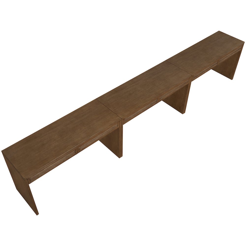 Avro Brown Solid Wood And Oak Veneer 3pc. Desk. Picture 8