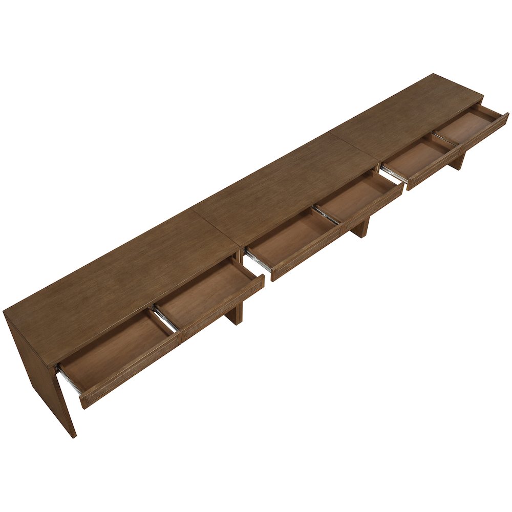 Avro Brown Solid Wood And Oak Veneer 3pc. Desk. Picture 9