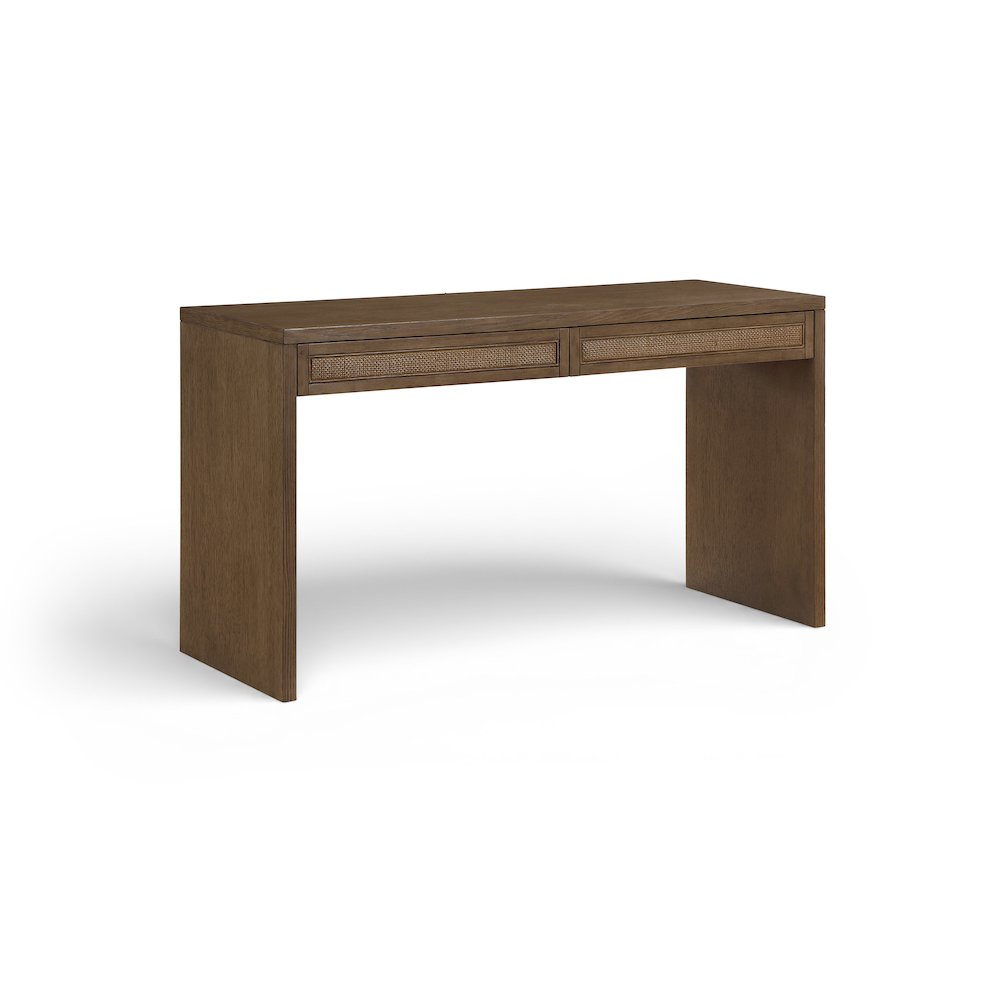 Avro Brown Solid Wood And Oak Veneer Desk. Picture 1