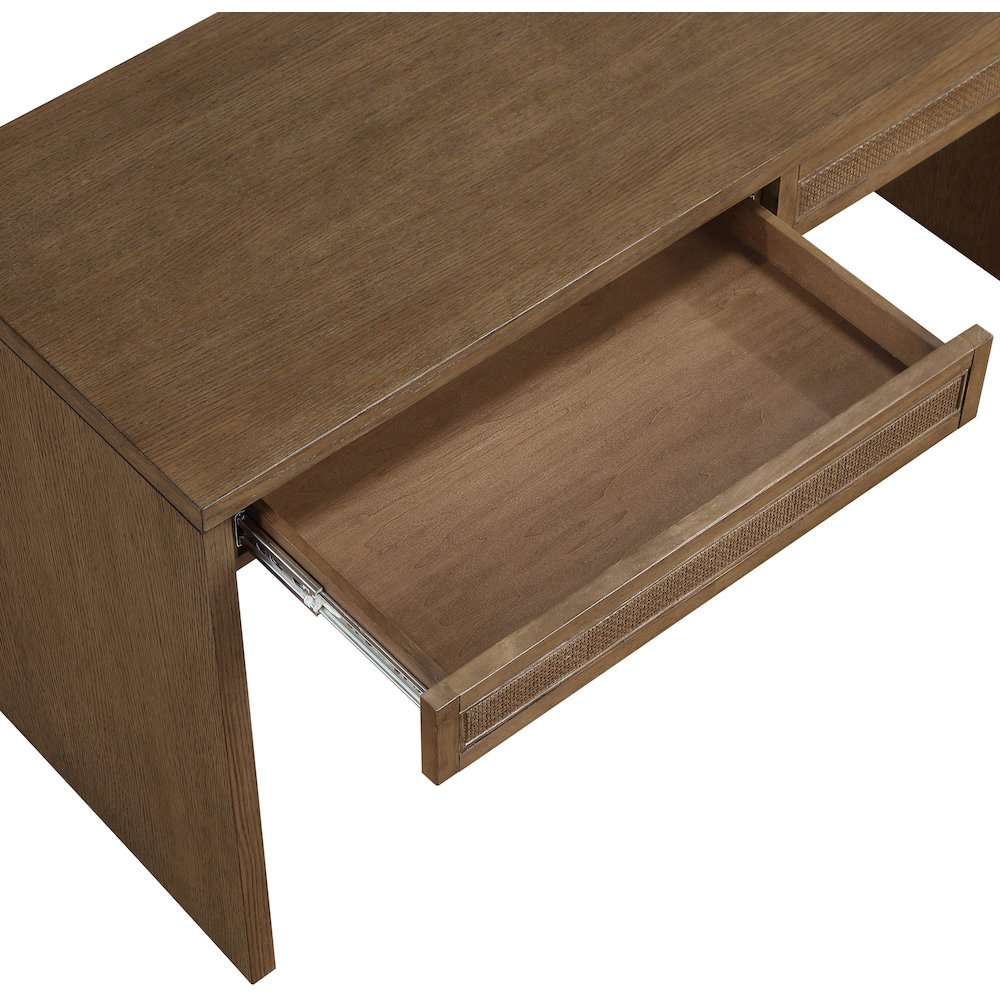 Avro Brown Solid Wood And Oak Veneer Desk. Picture 10