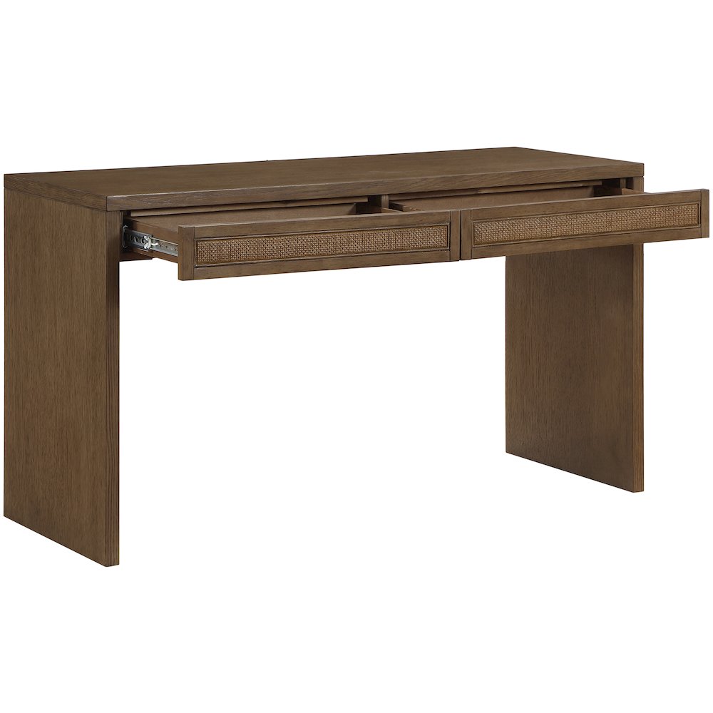 Avro Brown Solid Wood And Oak Veneer Desk. Picture 6