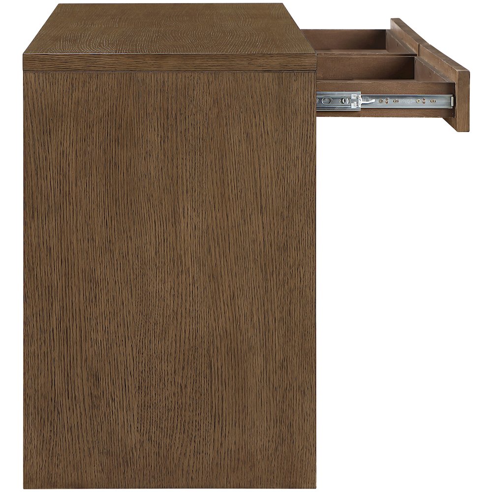 Avro Brown Solid Wood And Oak Veneer Desk. Picture 7