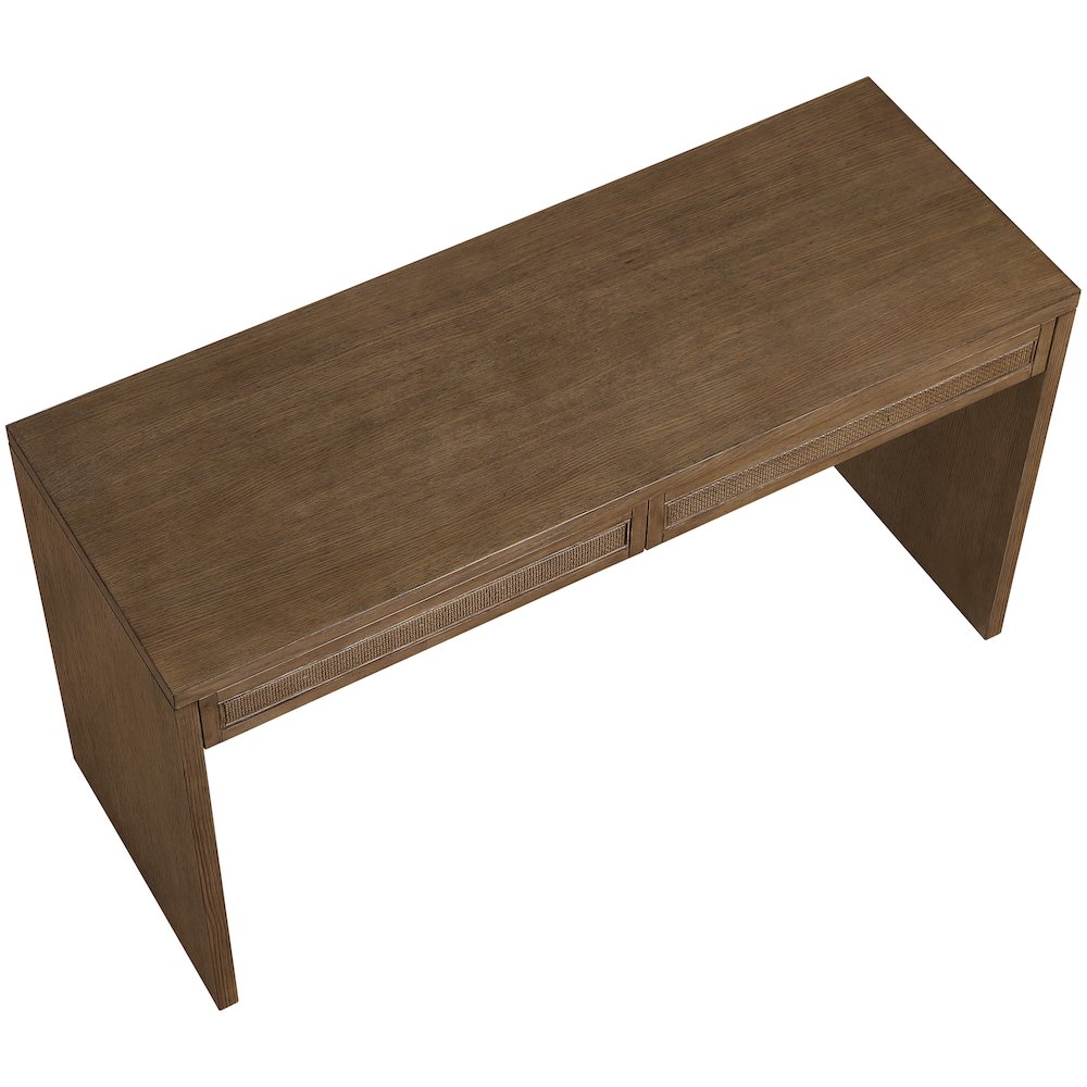 Avro Brown Solid Wood And Oak Veneer Desk. Picture 8