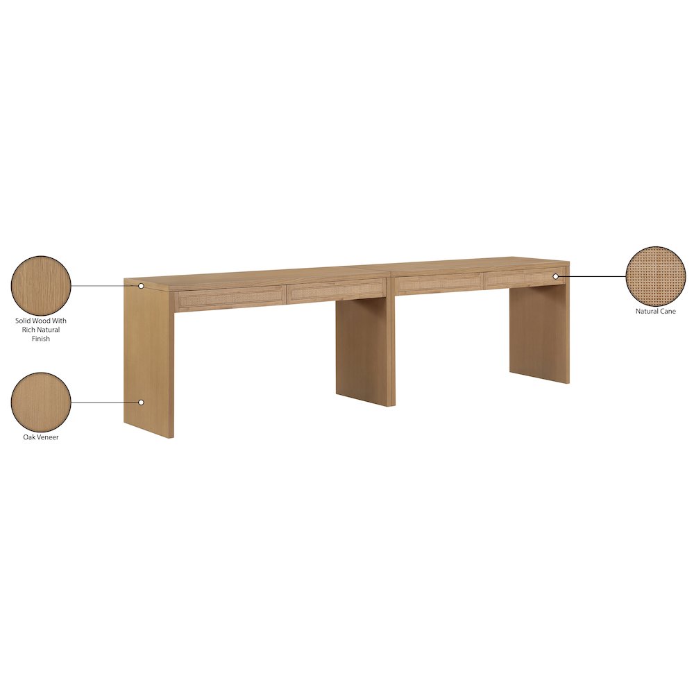 Avro Natural Solid Wood And Oak Veneer 2pc. Desk. Picture 14