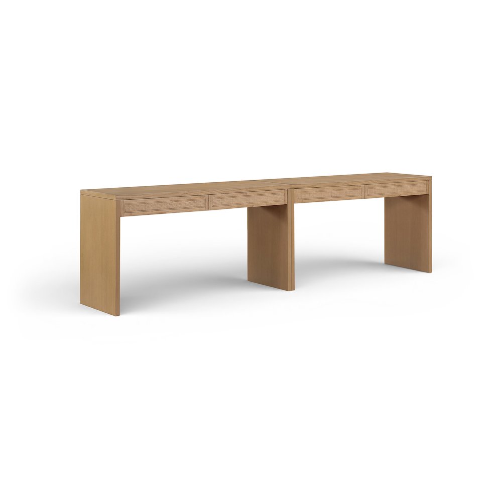 Avro Natural Solid Wood And Oak Veneer 2pc. Desk. Picture 1