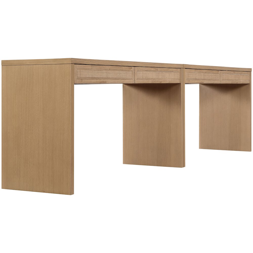 Avro Natural Solid Wood And Oak Veneer 2pc. Desk. Picture 10