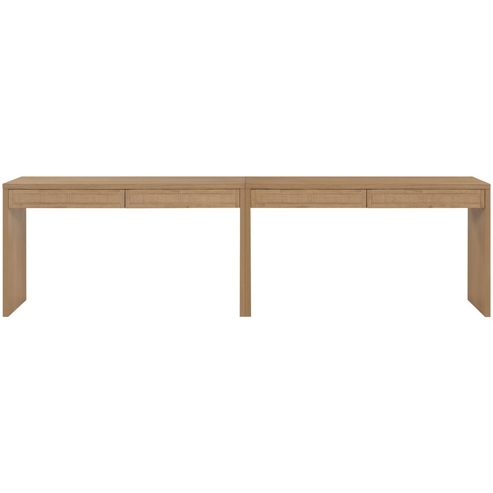 Avro Natural Solid Wood And Oak Veneer 2pc. Desk. Picture 3