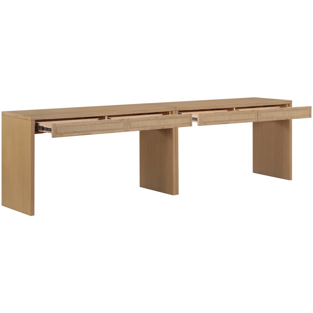 Avro Natural Solid Wood And Oak Veneer 2pc. Desk. Picture 6