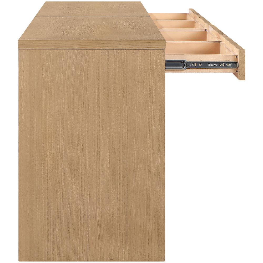 Avro Natural Solid Wood And Oak Veneer 2pc. Desk. Picture 7