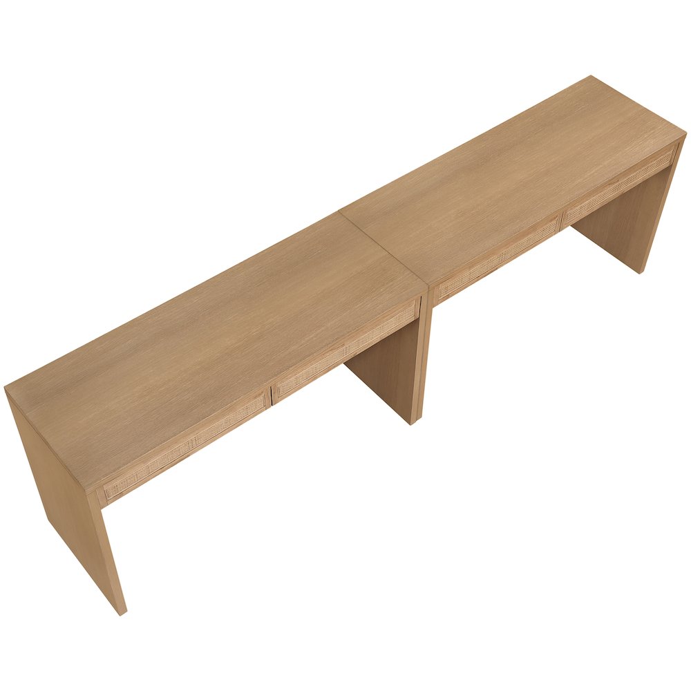 Avro Natural Solid Wood And Oak Veneer 2pc. Desk. Picture 8
