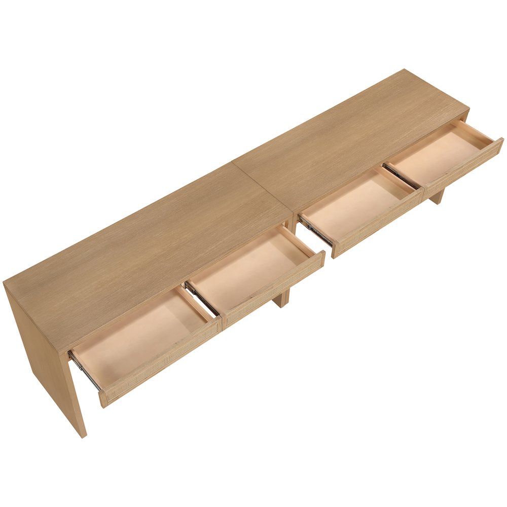 Avro Natural Solid Wood And Oak Veneer 2pc. Desk. Picture 9