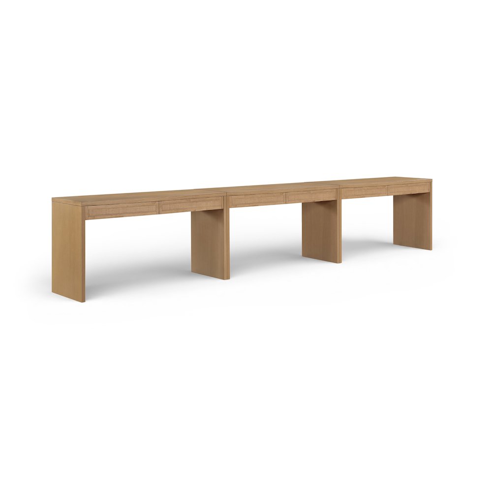 Avro Natural Solid Wood And Oak Veneer 3pc. Desk. Picture 1