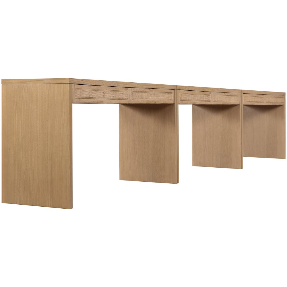 Avro Natural Solid Wood And Oak Veneer 3pc. Desk. Picture 10