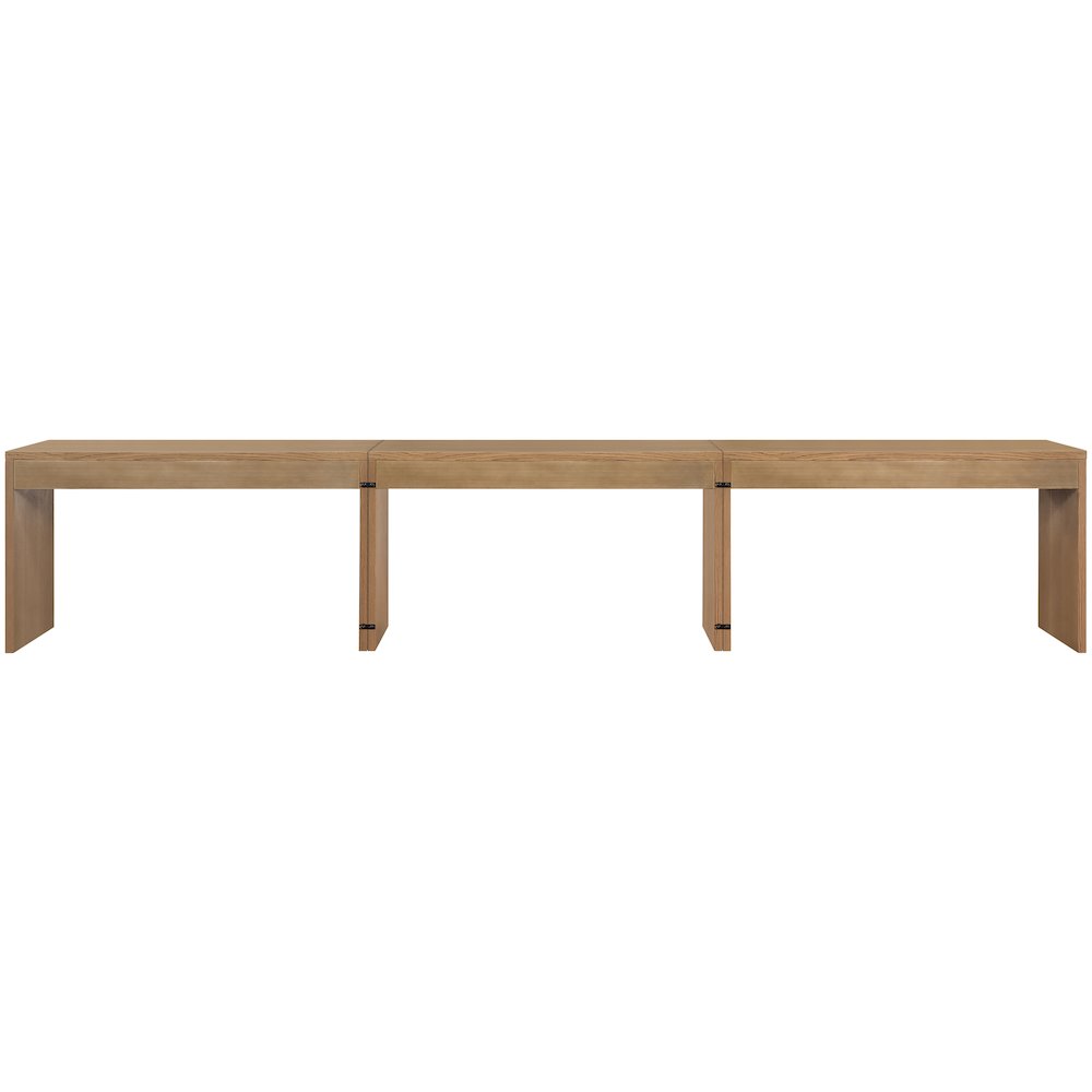Avro Natural Solid Wood And Oak Veneer 3pc. Desk. Picture 5
