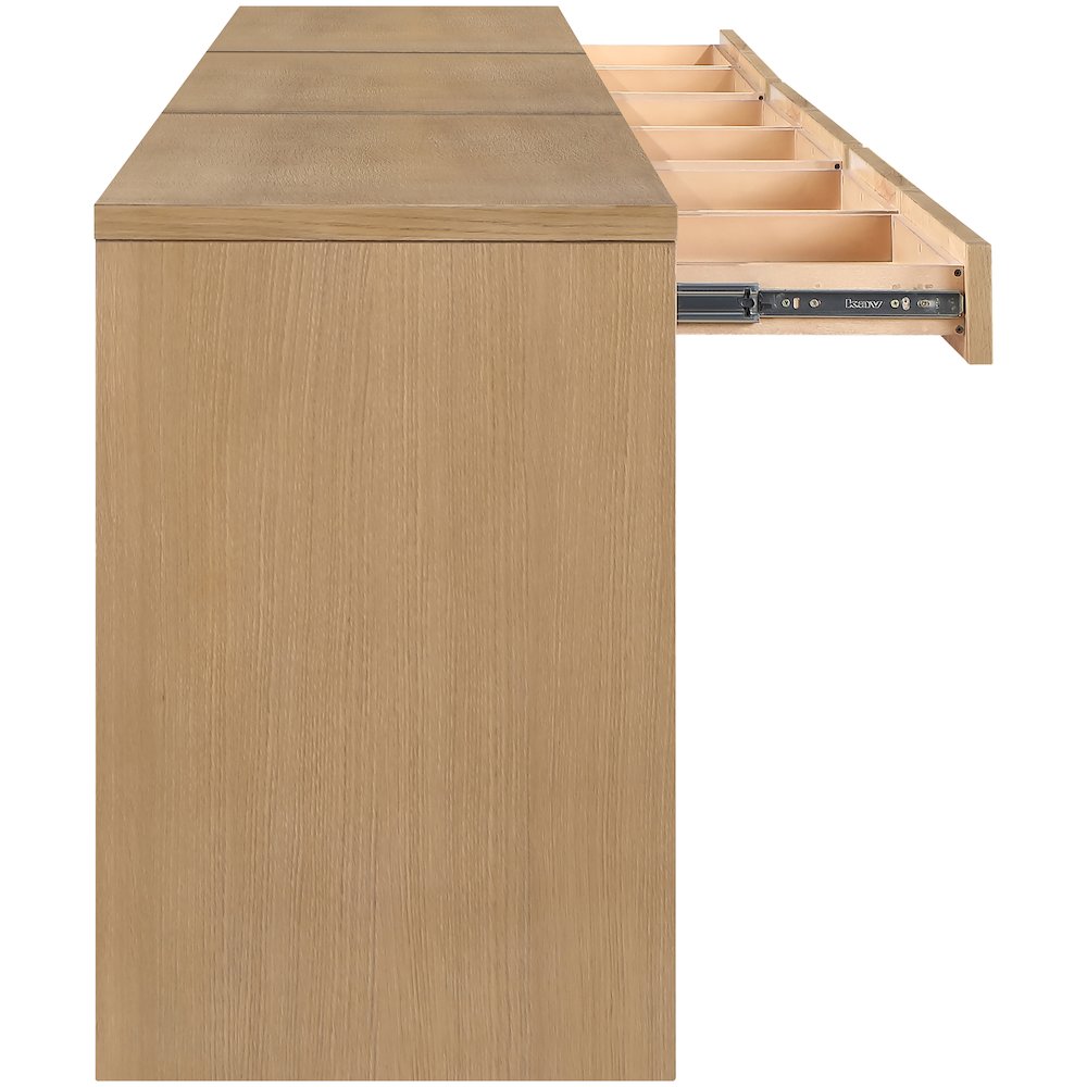 Avro Natural Solid Wood And Oak Veneer 3pc. Desk. Picture 7