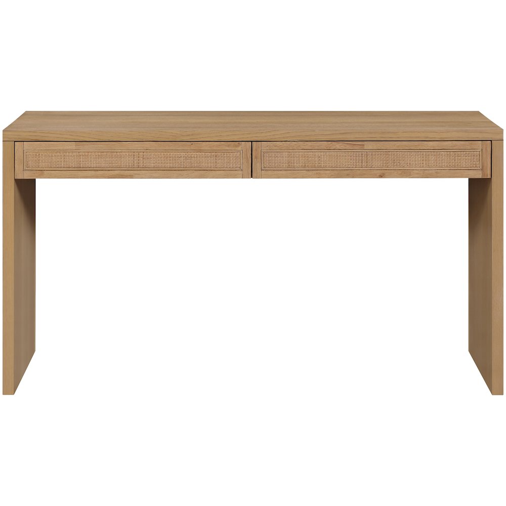 Avro Natural Solid Wood And Oak Veneer Desk. Picture 3