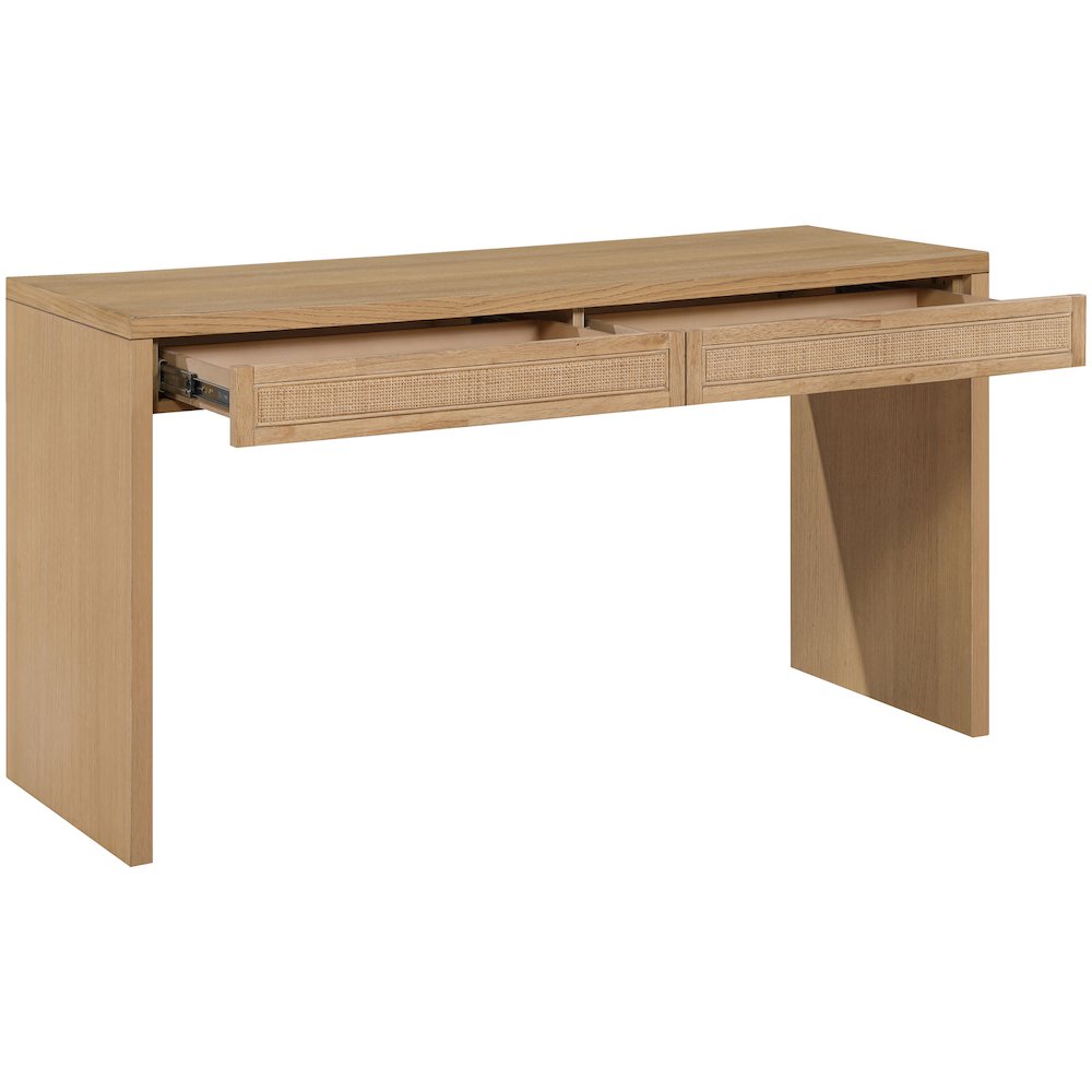 Avro Natural Solid Wood And Oak Veneer Desk. Picture 6