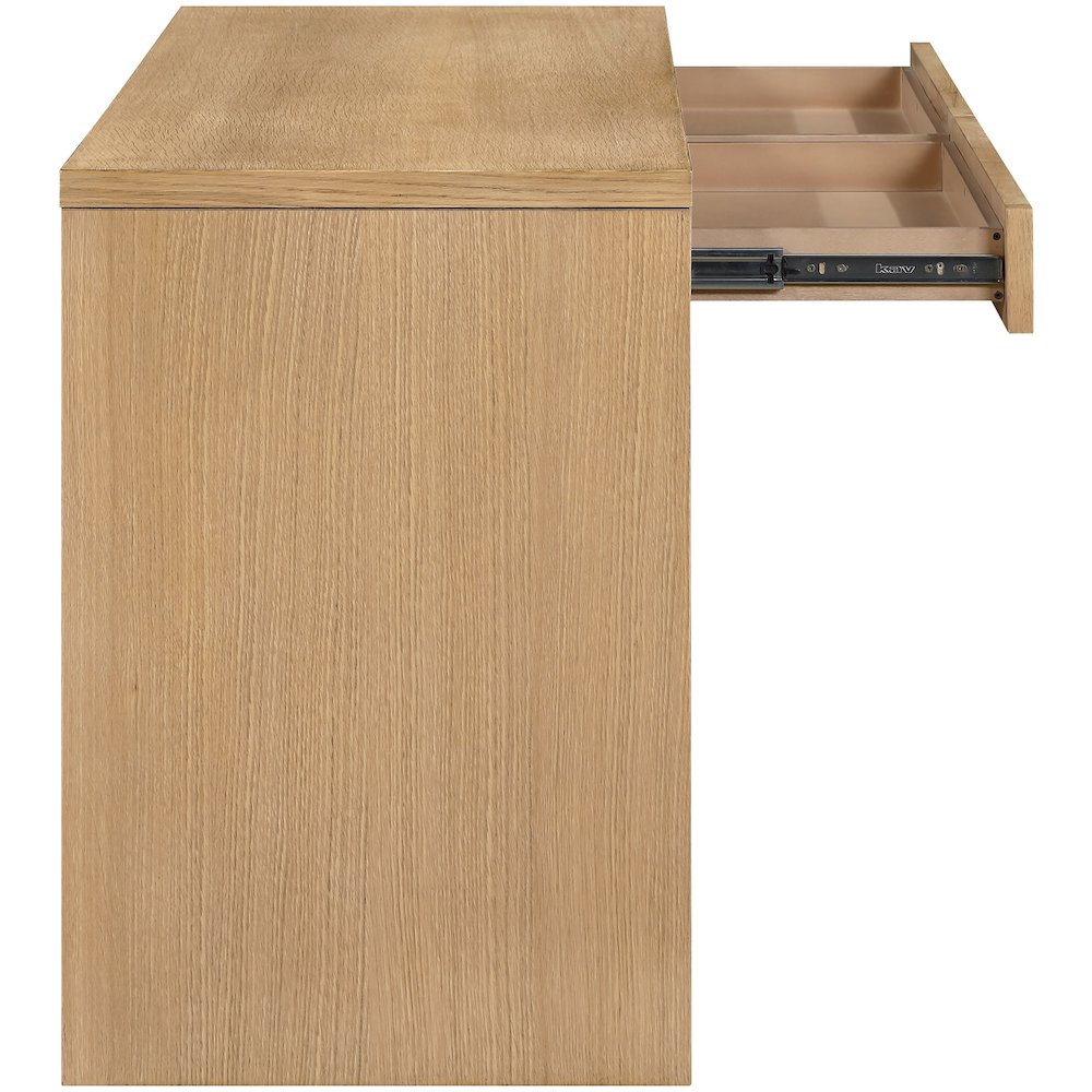 Avro Natural Solid Wood And Oak Veneer Desk. Picture 7