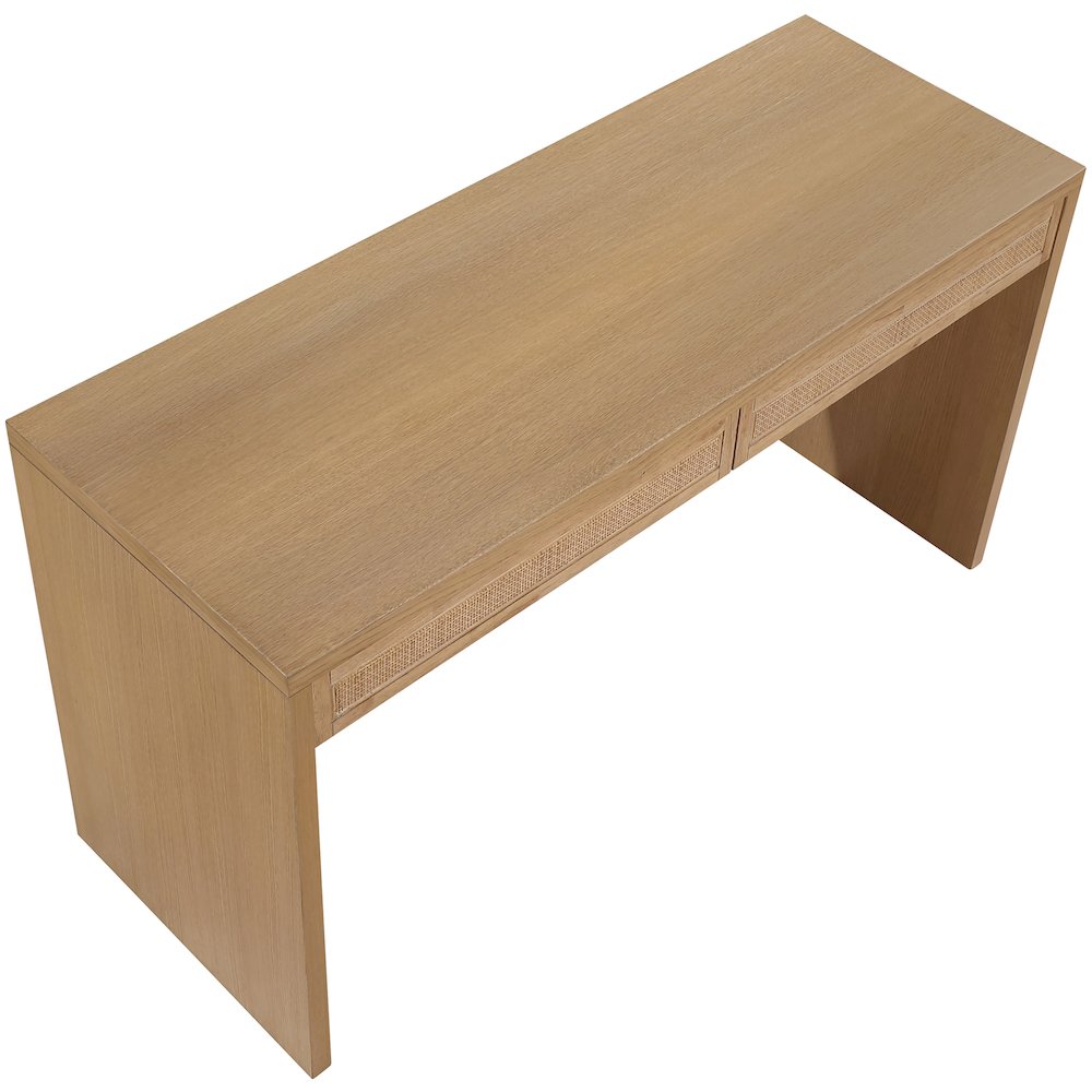 Avro Natural Solid Wood And Oak Veneer Desk. Picture 8