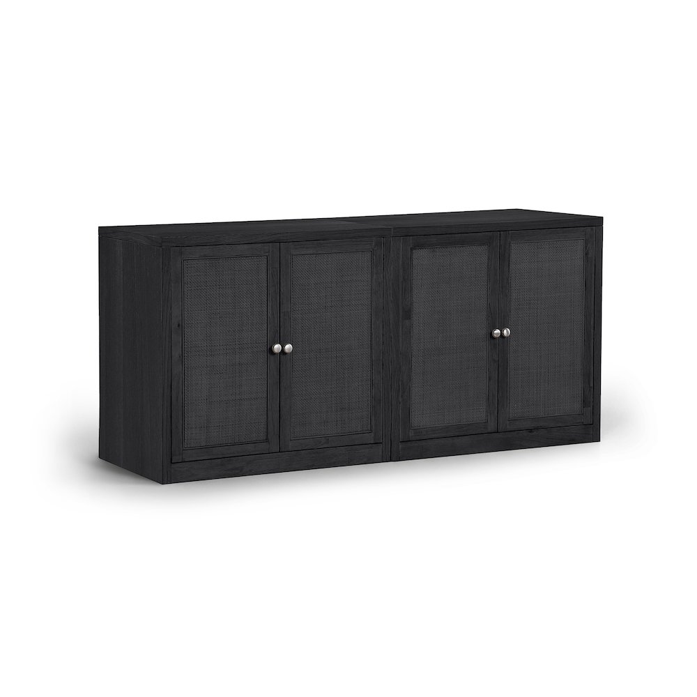 Vero Black Solid Wood And Oak Veneer 2pc. Sideboard/Buffet. Picture 1