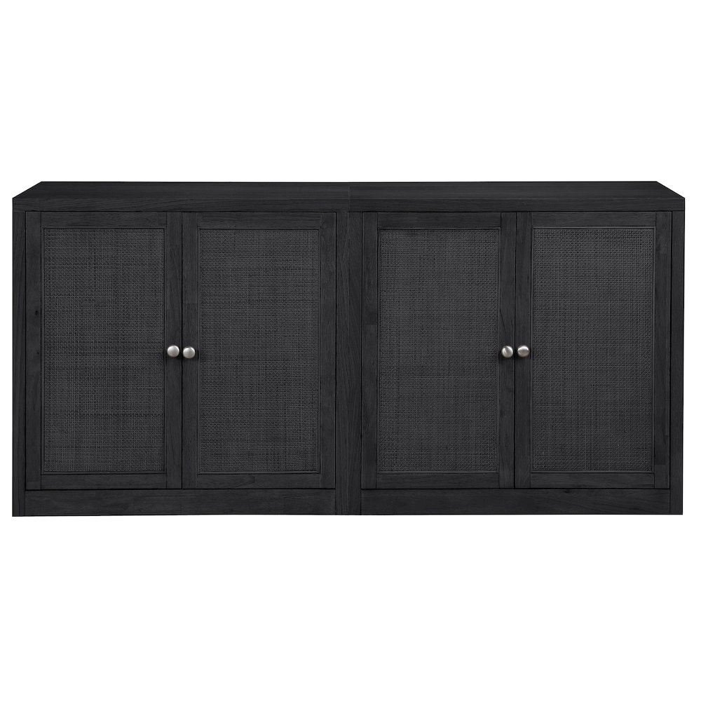Vero Black Solid Wood And Oak Veneer 2pc. Sideboard/Buffet. Picture 3