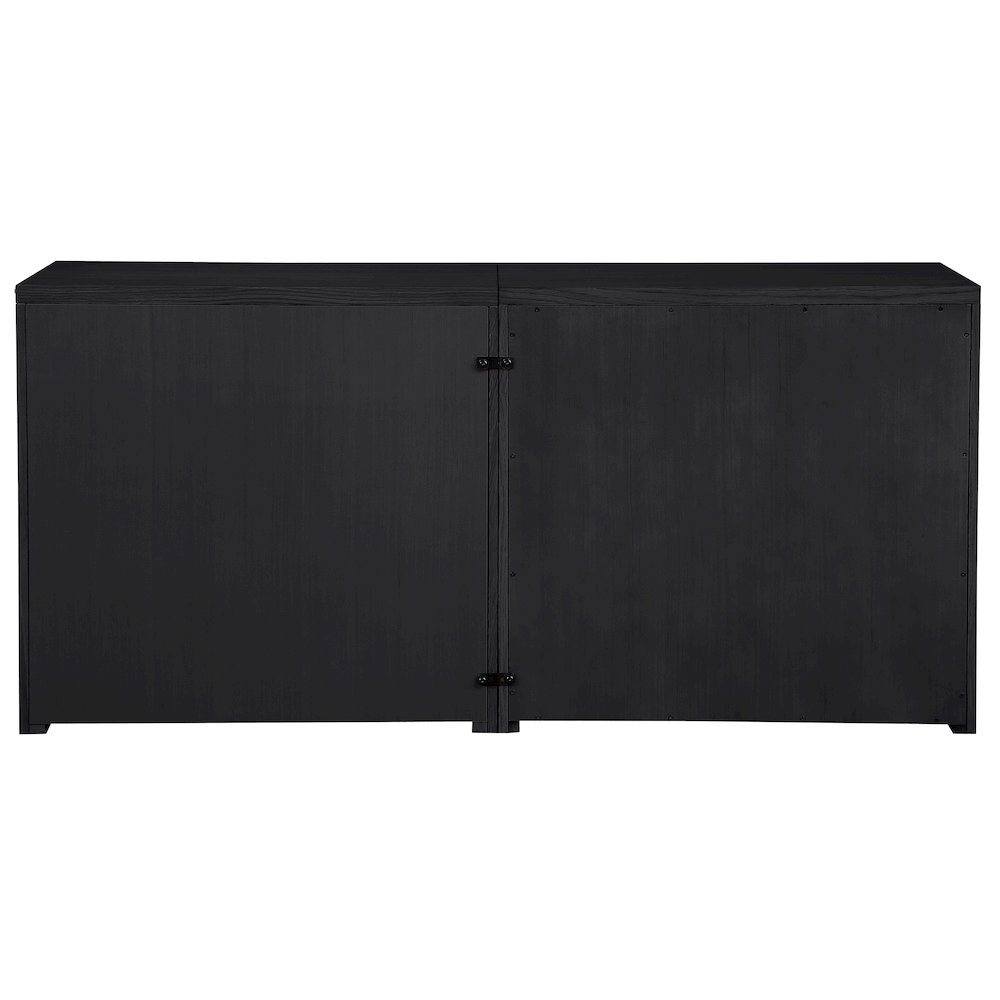 Vero Black Solid Wood And Oak Veneer 2pc. Sideboard/Buffet. Picture 5