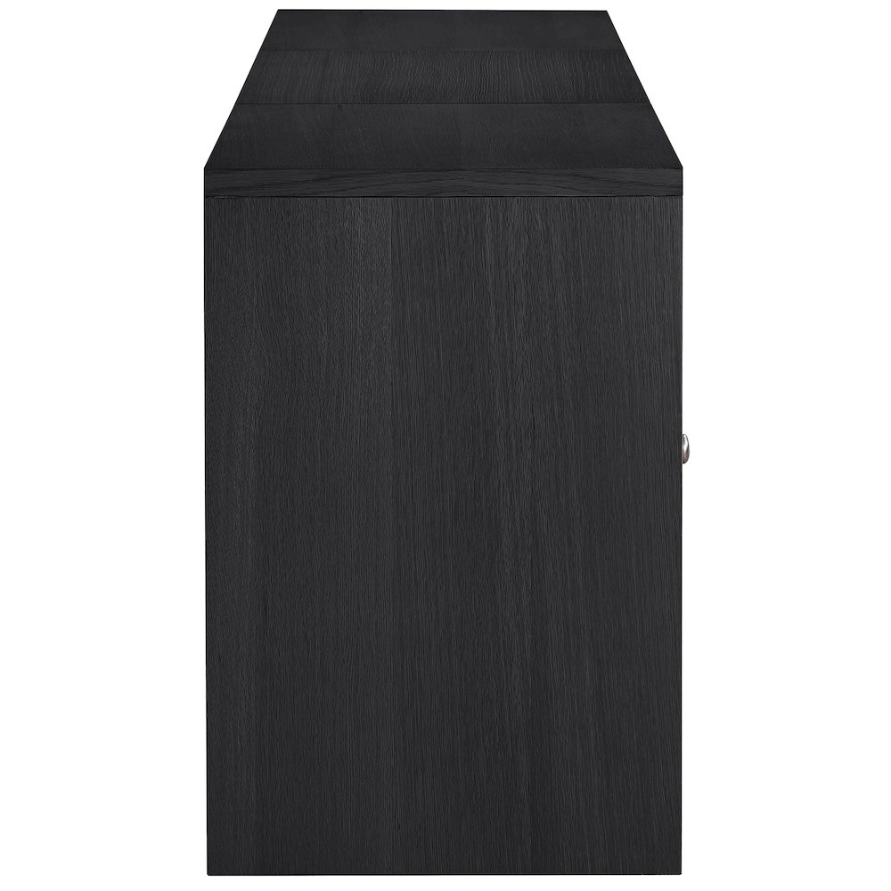 Vero Black Solid Wood And Oak Veneer 3pc. Sideboard/Buffet. Picture 4