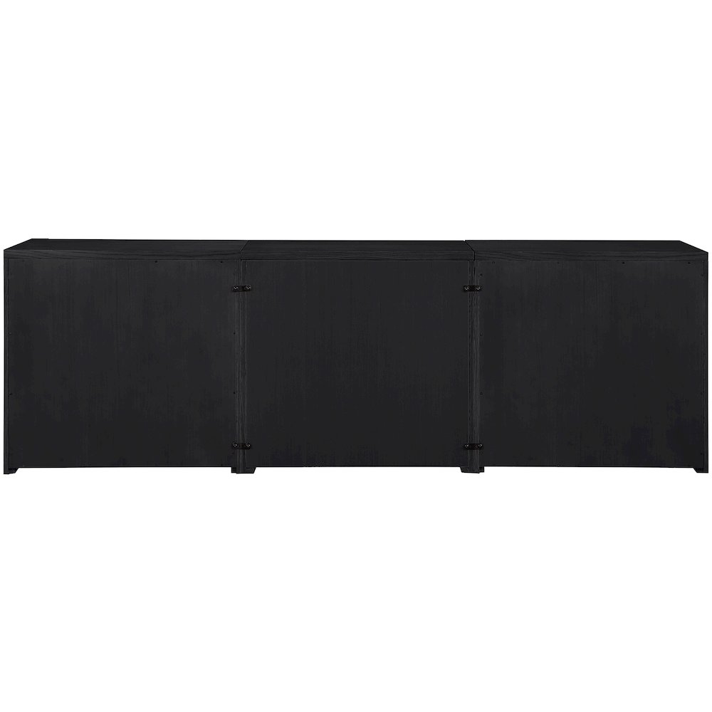 Vero Black Solid Wood And Oak Veneer 3pc. Sideboard/Buffet. Picture 5
