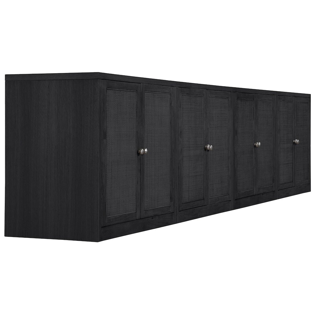 Vero Black Solid Wood And Oak Veneer 4pc. Sideboard/Buffet. Picture 8
