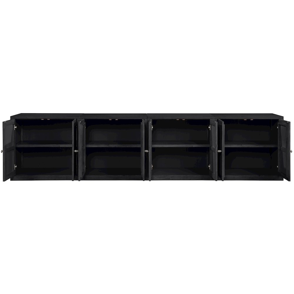 Vero Black Solid Wood And Oak Veneer 4pc. Sideboard/Buffet. Picture 9