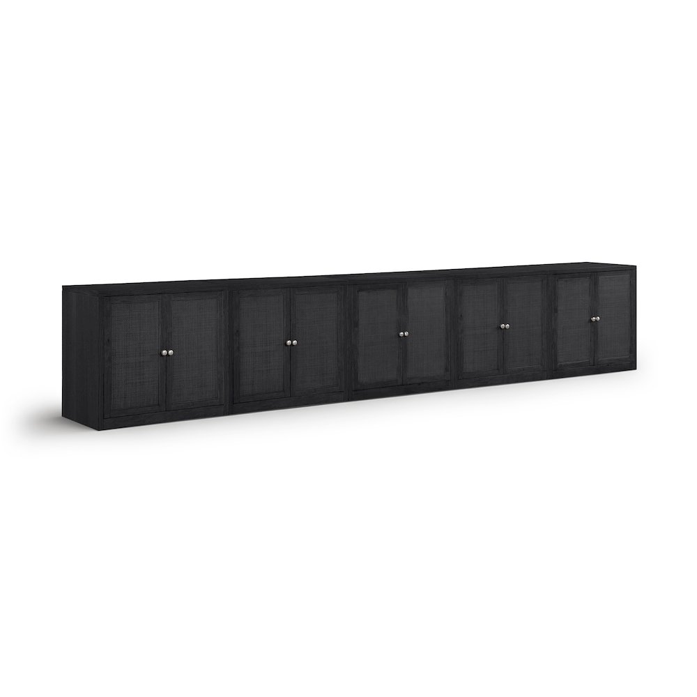 Vero Black Solid Wood And Oak Veneer 5pc. Sideboard/Buffet. Picture 1