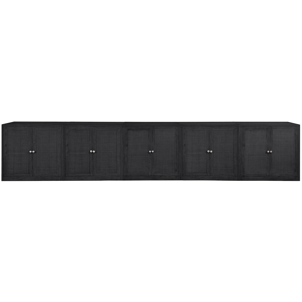 Vero Black Solid Wood And Oak Veneer 5pc. Sideboard/Buffet. Picture 3