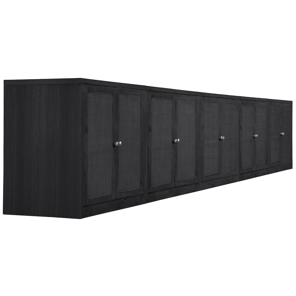 Vero Black Solid Wood And Oak Veneer 5pc. Sideboard/Buffet. Picture 8