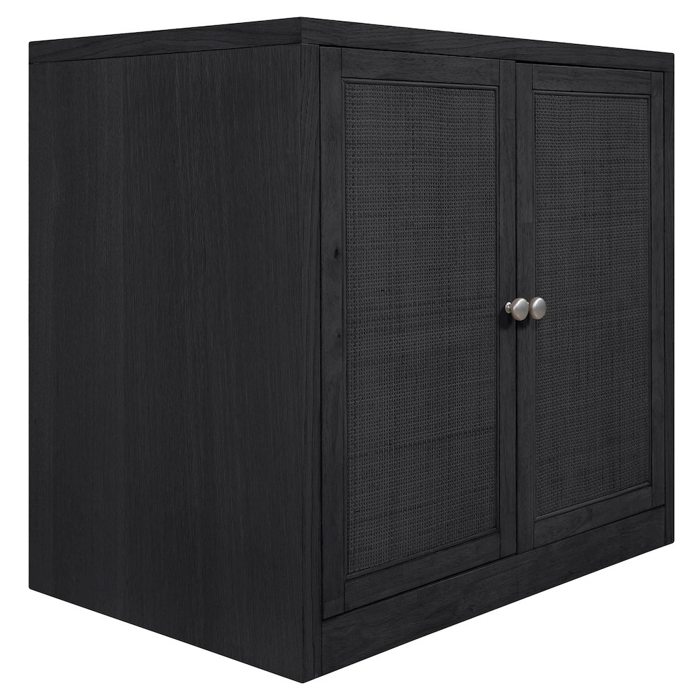 Vero Black Solid Wood And Oak Veneer Sideboard/Buffet. Picture 8