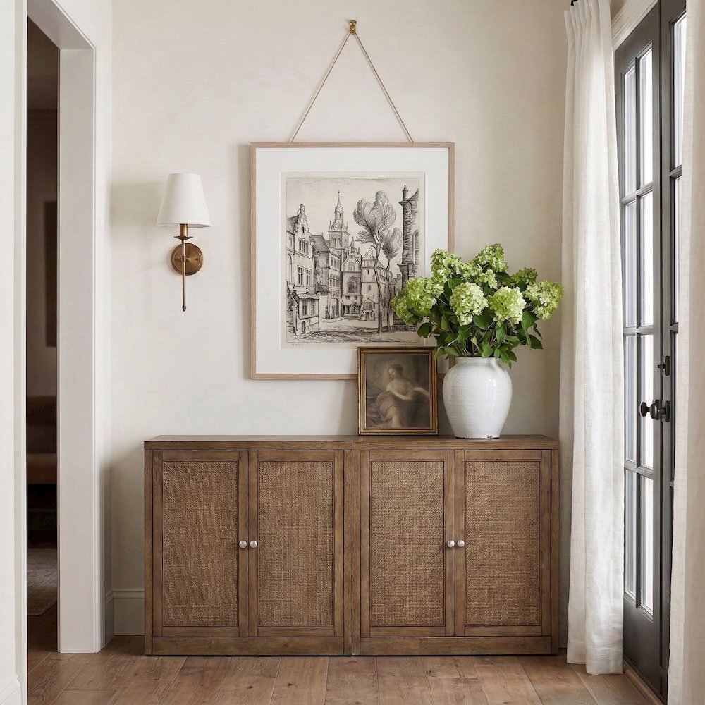 Vero Brown Solid Wood And Oak Veneer 2pc. Sideboard/Buffet. Picture 2
