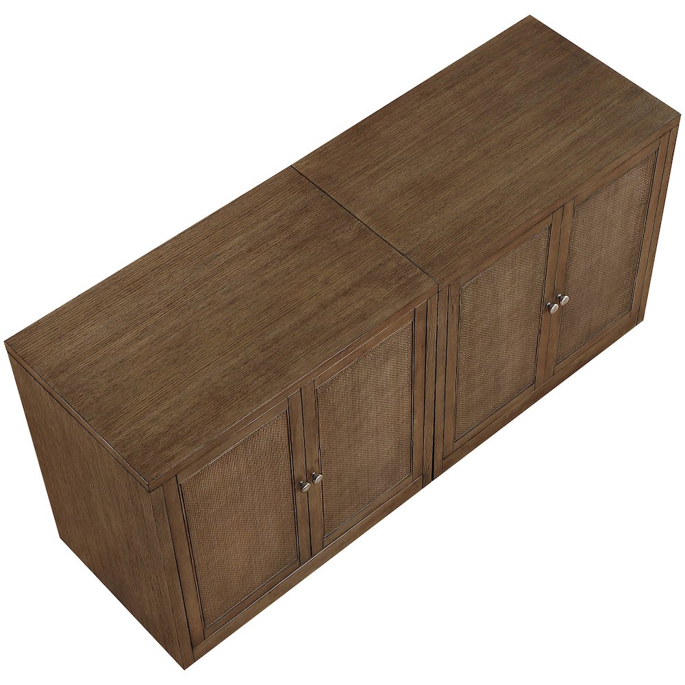 Vero Brown Solid Wood And Oak Veneer 2pc. Sideboard/Buffet. Picture 6