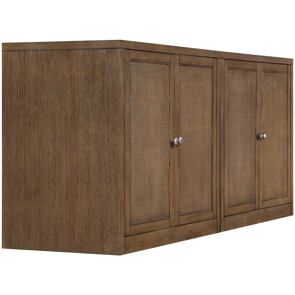 Vero Brown Solid Wood And Oak Veneer 2pc. Sideboard/Buffet. Picture 8