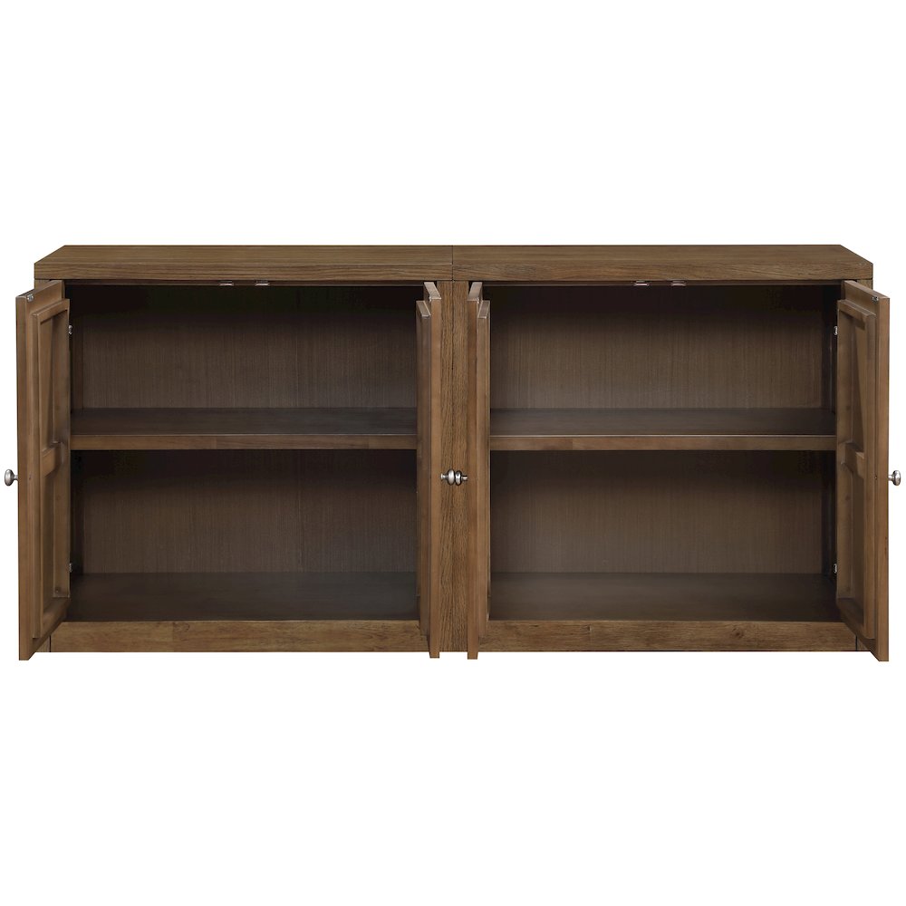 Vero Brown Solid Wood And Oak Veneer 2pc. Sideboard/Buffet. Picture 9