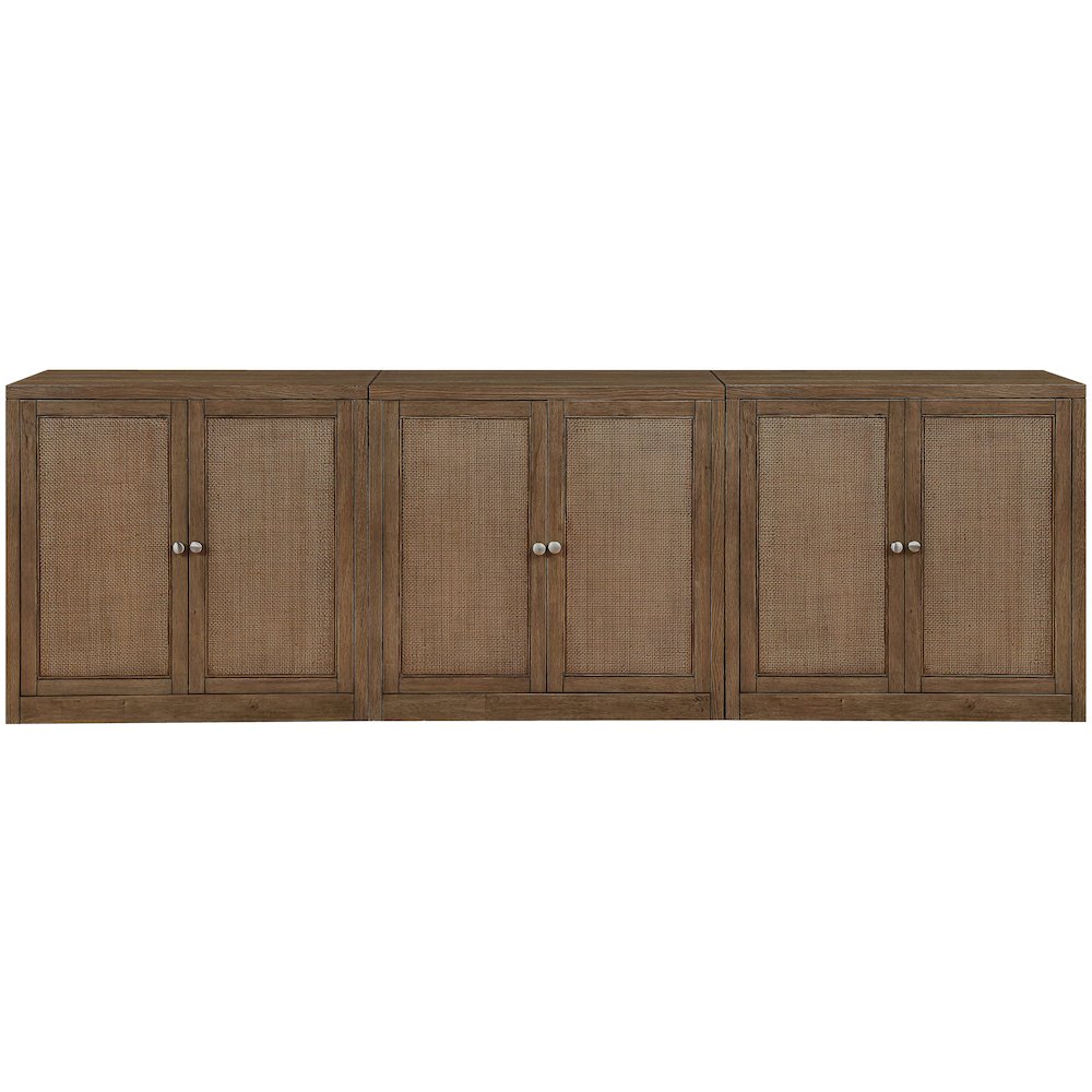 Vero Brown Solid Wood And Oak Veneer 3pc. Sideboard/Buffet. Picture 3