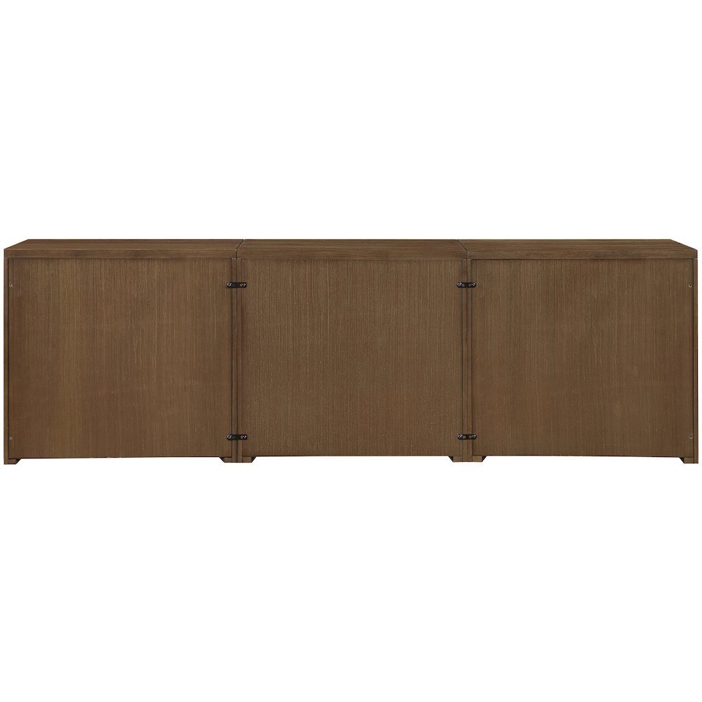 Vero Brown Solid Wood And Oak Veneer 3pc. Sideboard/Buffet. Picture 5