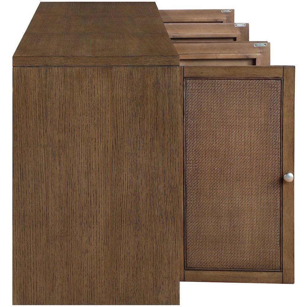 Vero Brown Solid Wood And Oak Veneer 3pc. Sideboard/Buffet. Picture 7