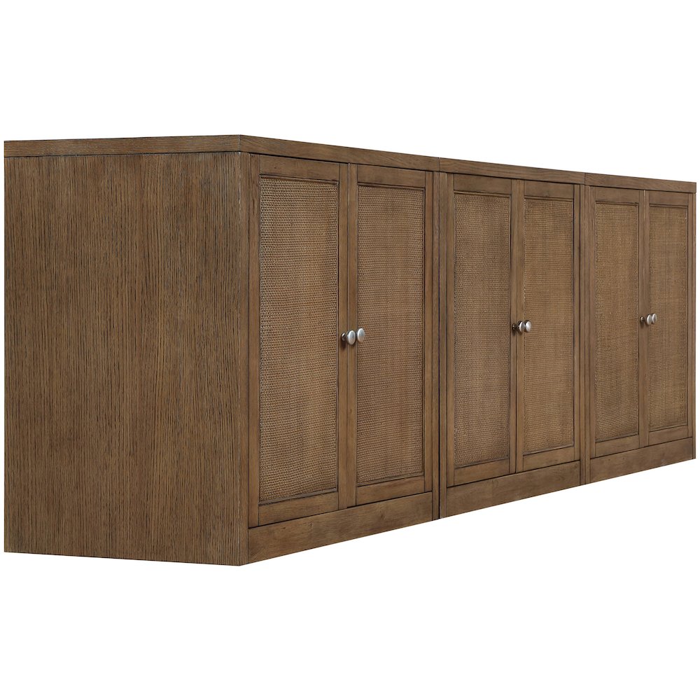 Vero Brown Solid Wood And Oak Veneer 3pc. Sideboard/Buffet. Picture 8