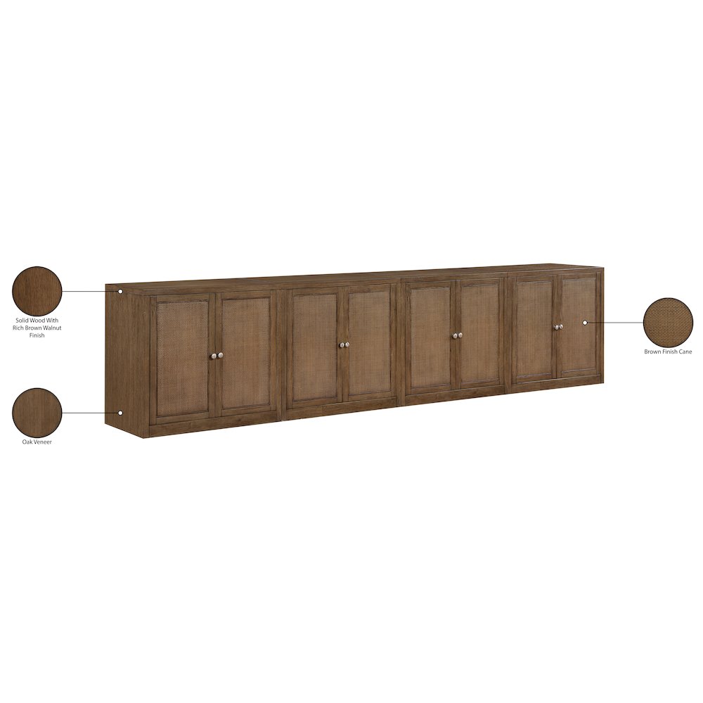 Vero Brown Solid Wood And Oak Veneer 4pc. Sideboard/Buffet. Picture 13