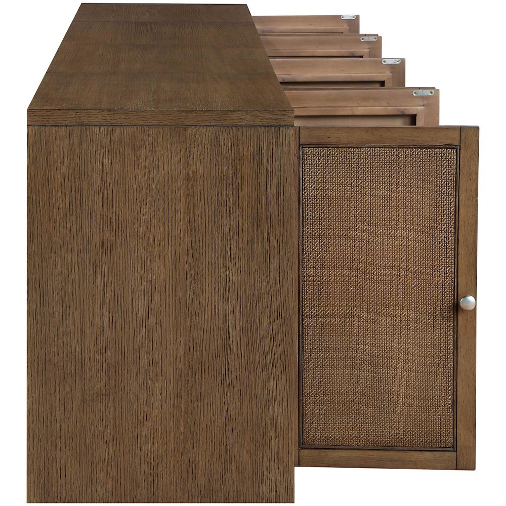 Vero Brown Solid Wood And Oak Veneer 4pc. Sideboard/Buffet. Picture 7