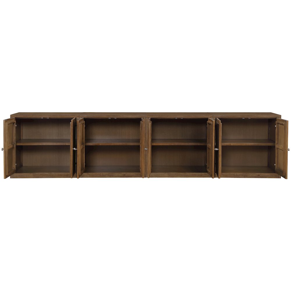 Vero Brown Solid Wood And Oak Veneer 4pc. Sideboard/Buffet. Picture 9