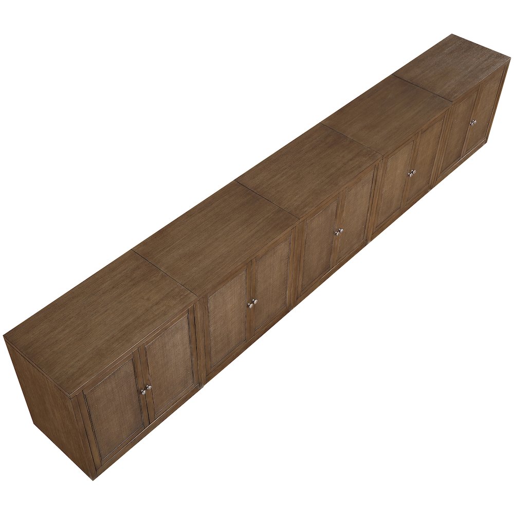 Vero Brown Solid Wood And Oak Veneer 5pc. Sideboard/Buffet. Picture 6