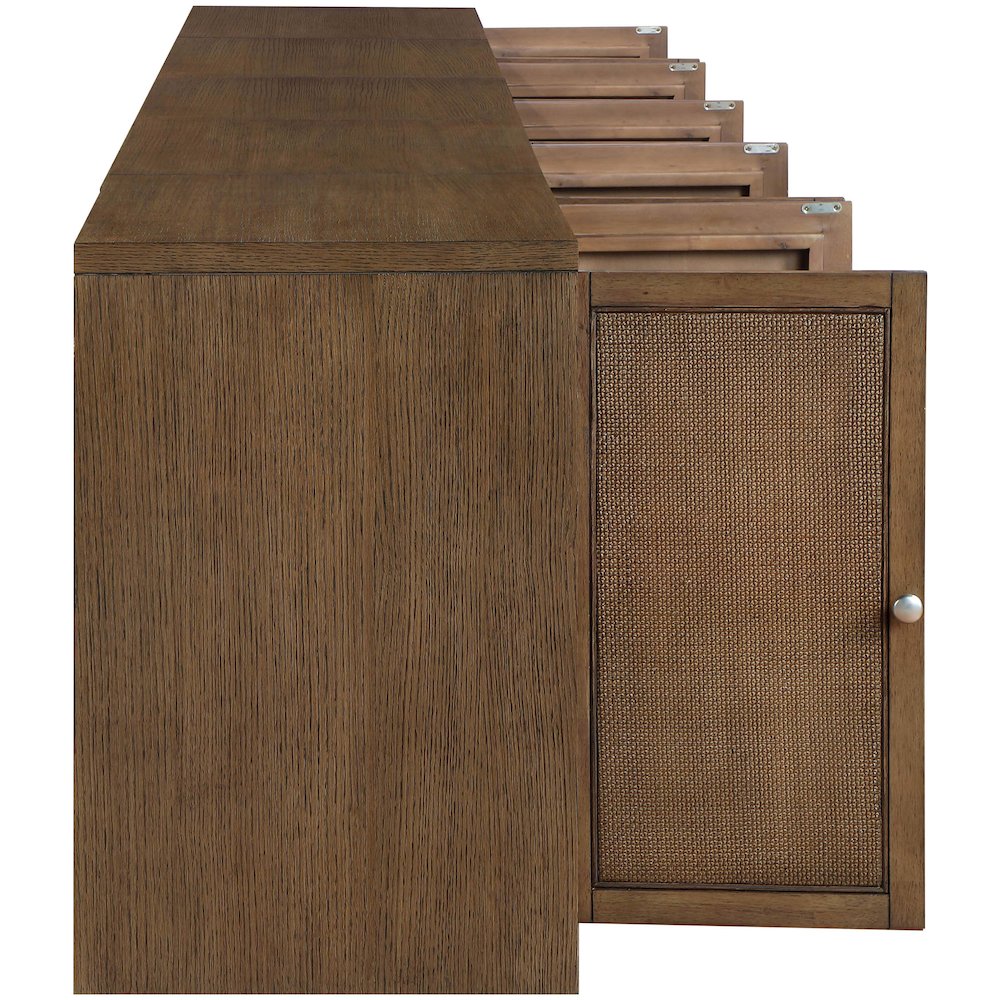 Vero Brown Solid Wood And Oak Veneer 5pc. Sideboard/Buffet. Picture 7