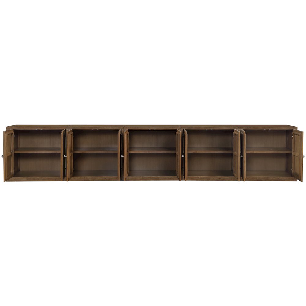 Vero Brown Solid Wood And Oak Veneer 5pc. Sideboard/Buffet. Picture 9